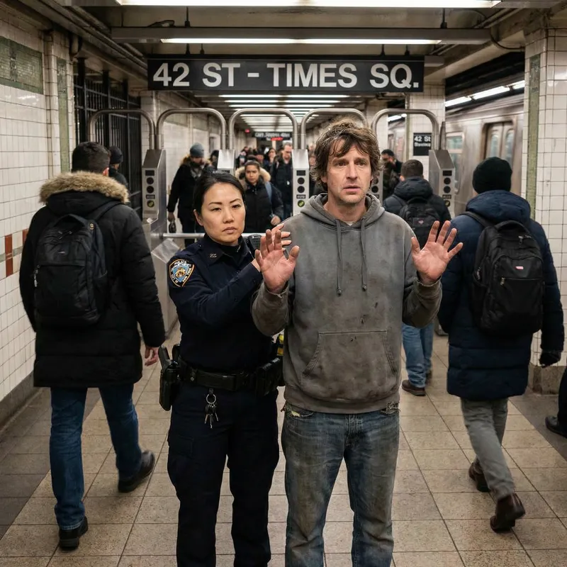 Police Arrests Criminal at Subway Station