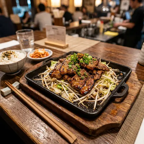 Korean Grilled Pork with Bean Sprouts Menu