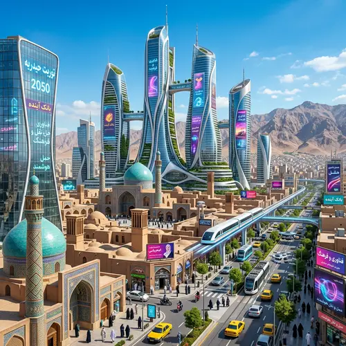 Futuristic Iranian Cityscape in 2050 | Torbat-e Heidarije