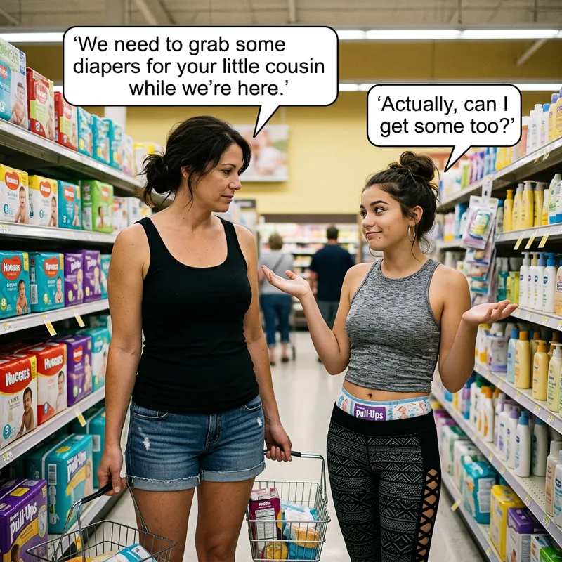 Mother and Daughter Diaper Shopping Adventure Mother and Daughter Diaper Shopping Adventure