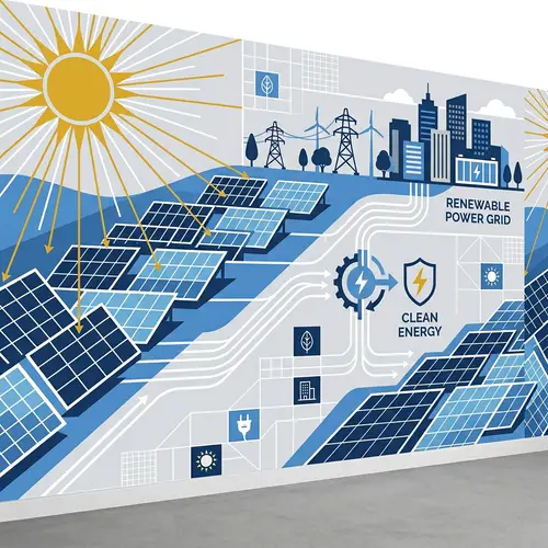 Professional Solar Energy Vector Design for Offices