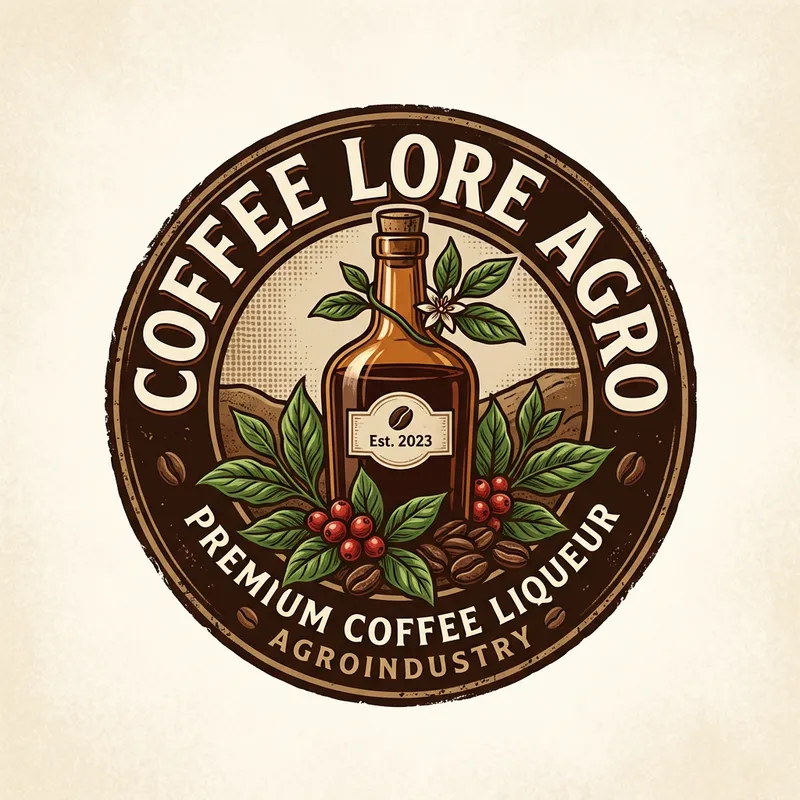 Coffee Liqueur Agroindustry Logo Design | Best Practices
