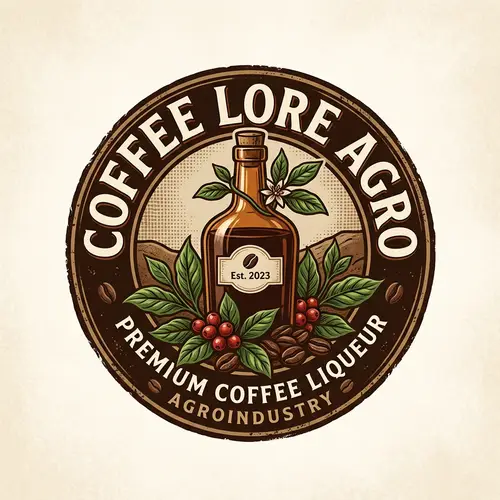 Coffee Liqueur Agroindustry Logo Design
