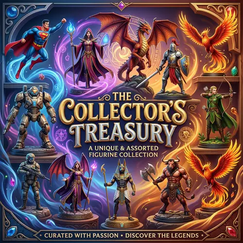 Stunning 3D Banner Design for Unique Figurine Collection