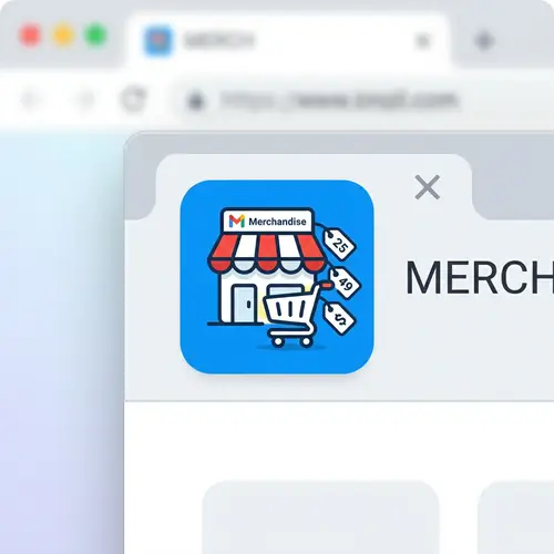 Merchandising Favicon: Shopping Cart, Price Tags & Retail Store