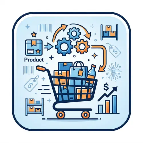 Merchandising System Icon - Vector Illustration