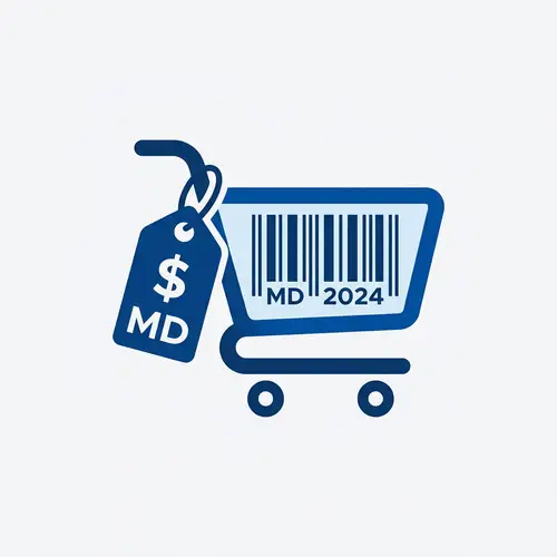 Merchandising System Icon - Business Elements in Minimalistic Design