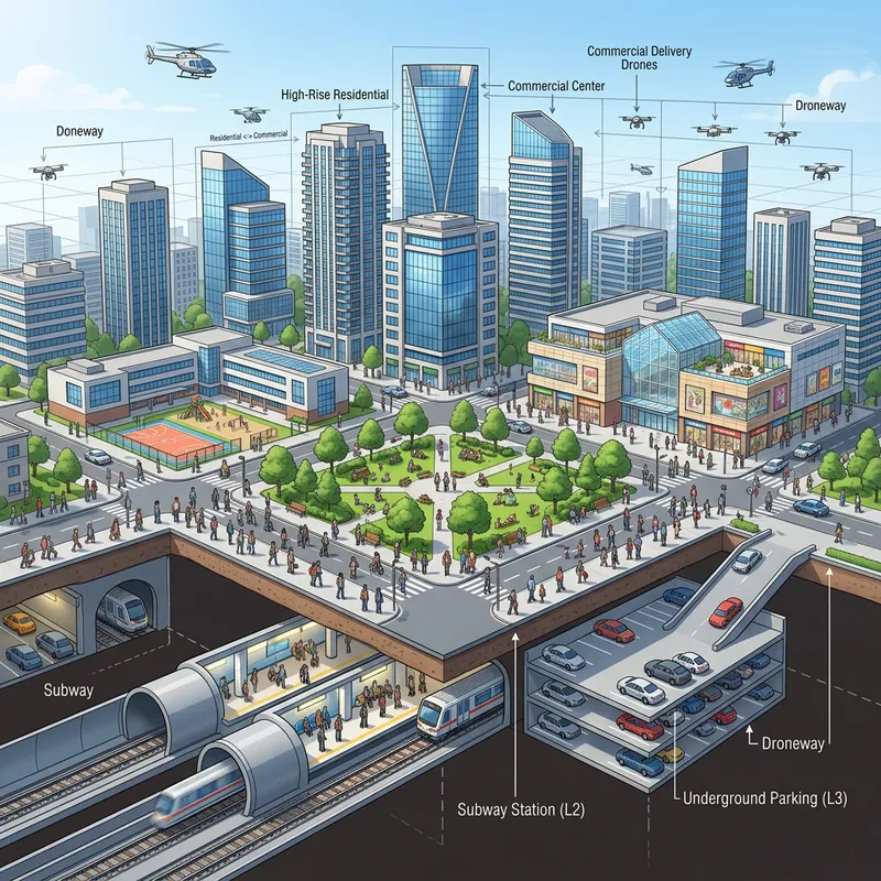 3D Modern City Design: UML & ER Model Integration