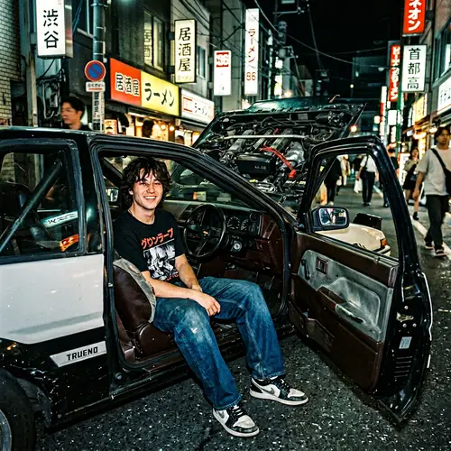 Grunge Style Photos with AE86 Trueno in Tokyo