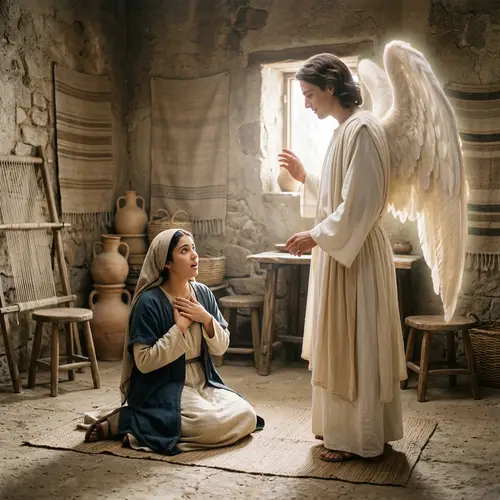 Annunciation in Religious History: Angelic Message to Young Woman