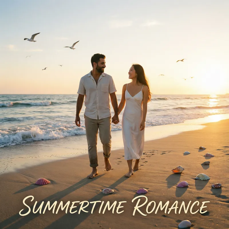 Romantic Summer Love: Beach Romance Image