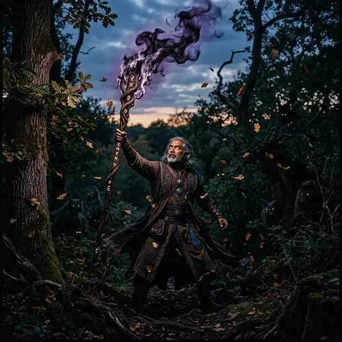 Black Fire Spell in Twilight Forest - Wizard's Enchantment