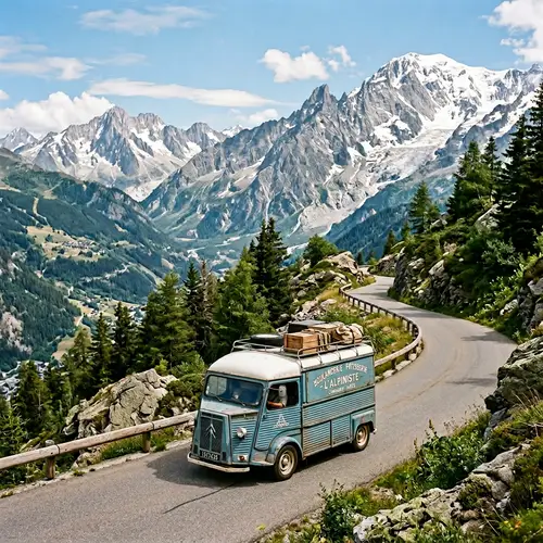 Citroën Blue Van: Adventure in the Mountains