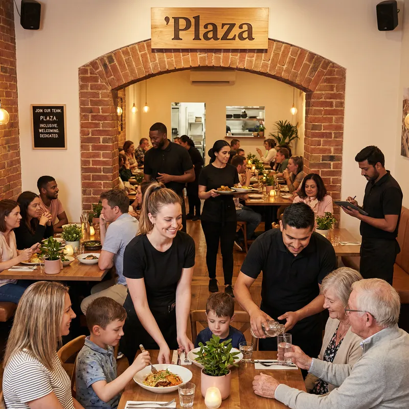Restaurant Plaza - Hiring Waitstaff for Multicultural Environment