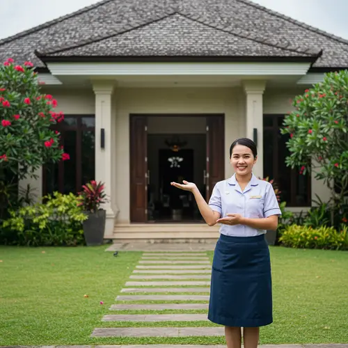 Welcoming Gesture of Foreign Maid
