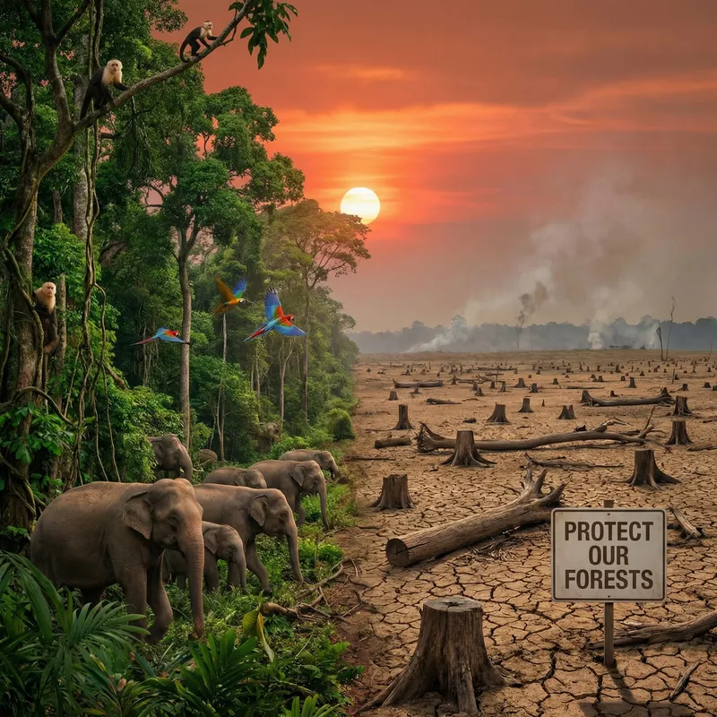 Impact of Deforestation on Biodiversity: a Visual Story