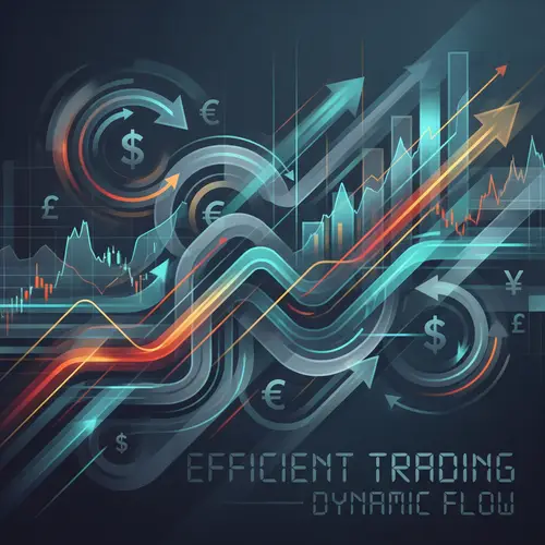 Dynamic Trading Illustration - Vibrant Financial Data Motion