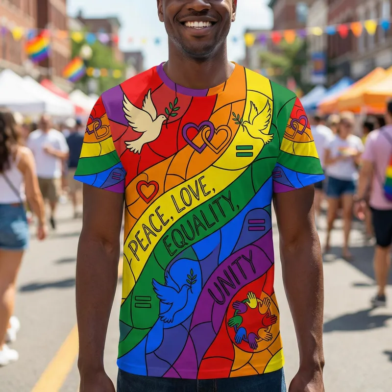 Vibrant Inclusive LGBTQ+ Pride T-Shirt Design