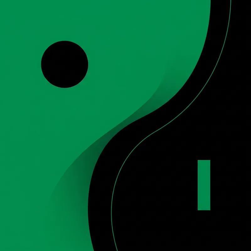 Minimalistic Colorful Background Design | Harmonious Green and Black Scheme