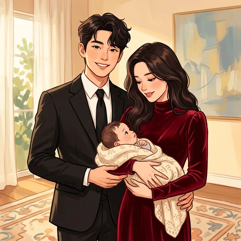 BTS Taehyung & Blackpink Jennie in Stylish Family Portrait