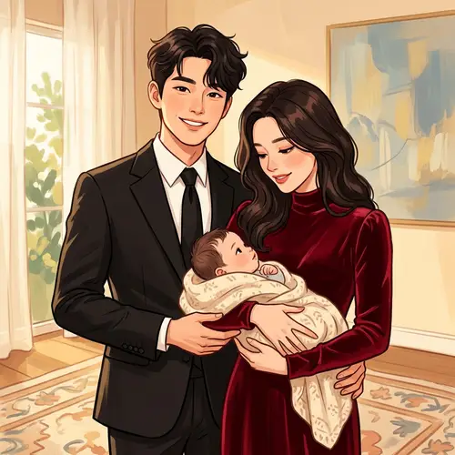 Stylish Family Portrait with K-Pop Vibes | Trendy Outfits