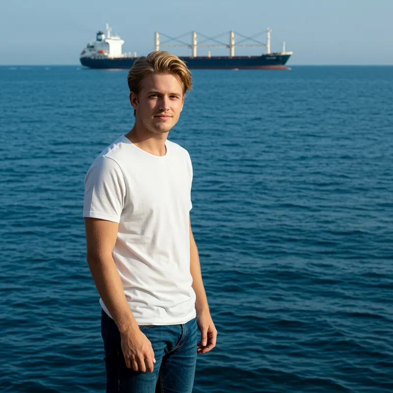 Professional Photo of a Man by the Sea