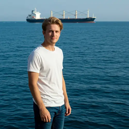 Professional Photo of a Man by the Sea