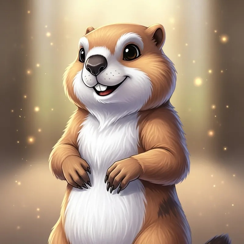 Cheerful Marmot Mascot - Your Friendly Workplace Guide