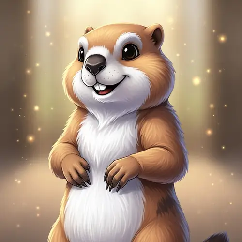 Cheerful Marmot Mascot - Your Friendly Workplace Guide