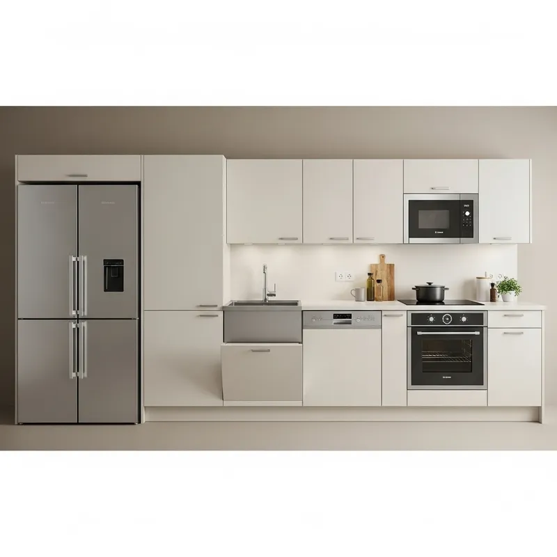 Integrated Kitchen Design with Modern Appliances