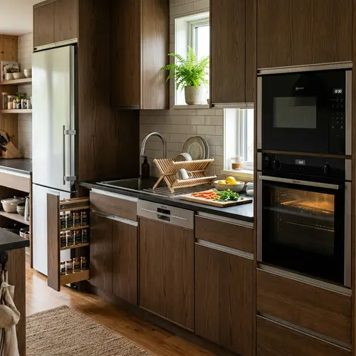 Integrated Kitchen Design with Modern Appliances