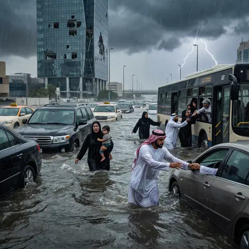 Catastrophic Floods in Dubai: A Desperate Escape