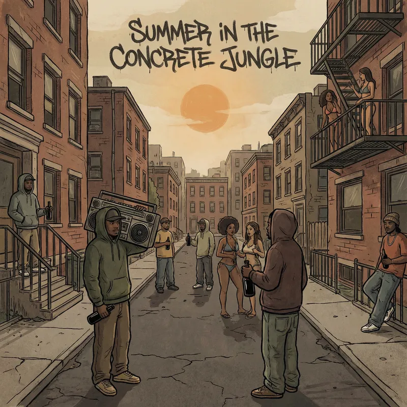 Summer Vibes in the Ghetto: Cartoon Album Cover