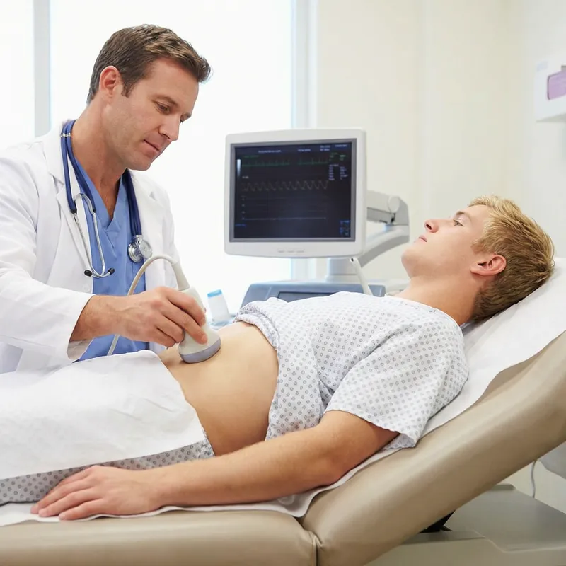 Non-Invasive Abdominal Examination by a Doctor Non-Invasive Abdominal Examination by a Doctor