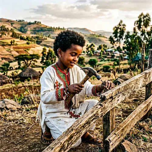 Ethiopian Boy Hammering: A Cultural Moment