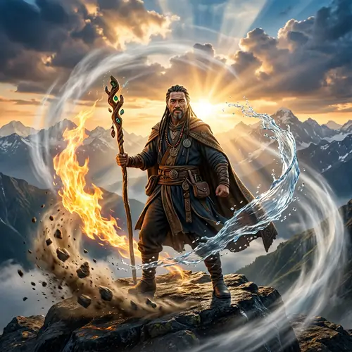 Majestic Avatar Master of Elements | Harmony of Earth, Water, Fire & Air