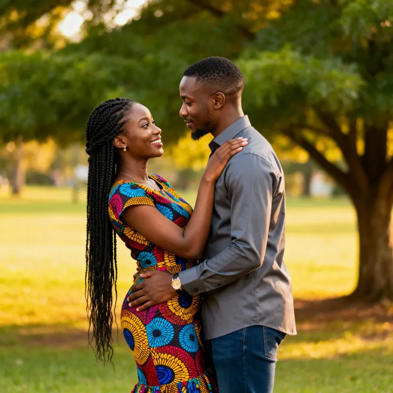 Nigerian Couple in Love: A Realistic Representation