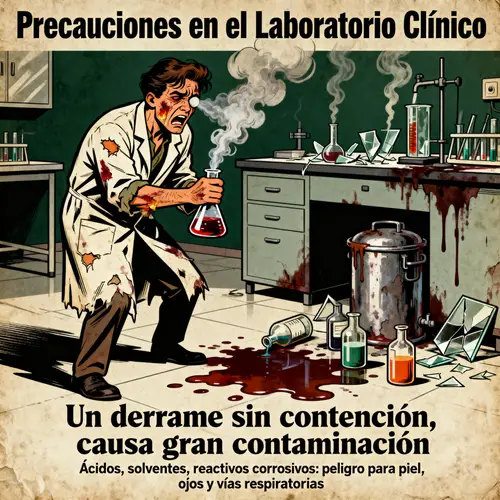 Scary Old-Style Cartoon Lab Safety Poster