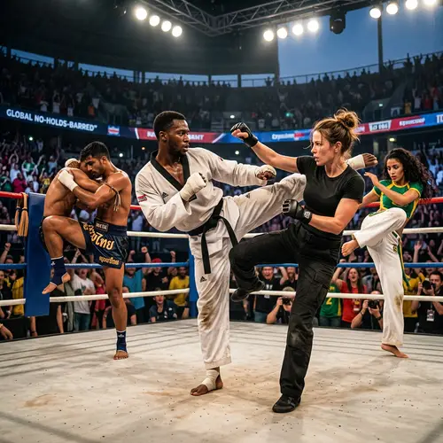 No-Holds-Barred Fighting Tournament with Unique Warriors