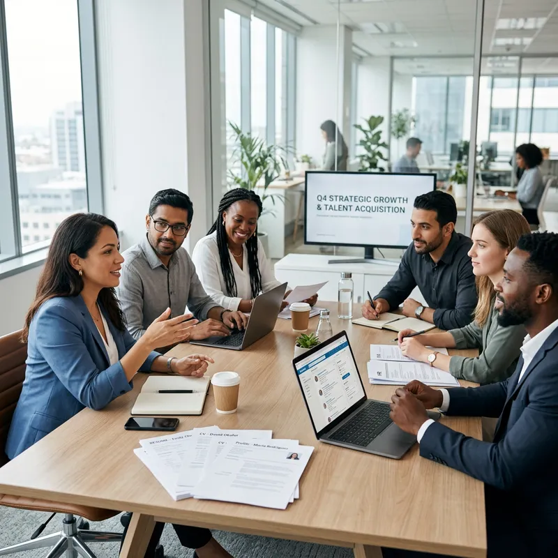 Professional LinkedIn Background: Diverse HR Leader Team Image