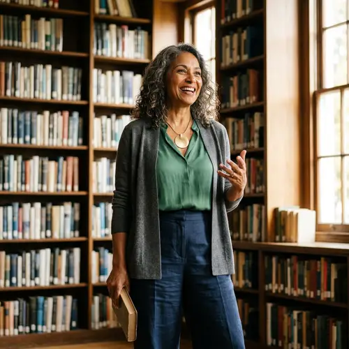 Charismatic Woman Radiating Confidence and Grace | Knowledge Passion