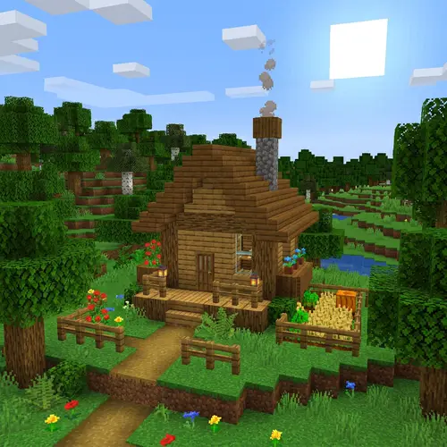 Cozy Oak Wooden House Design in Minecraft