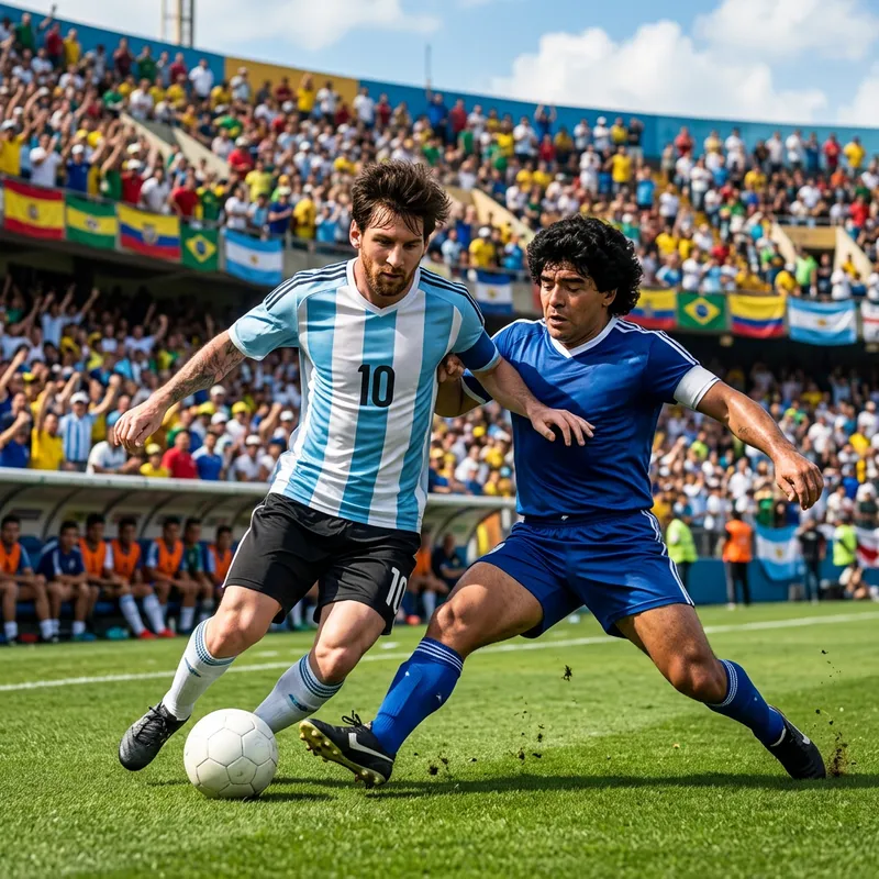 Epic Football Showdown: Messi vs. Maradona