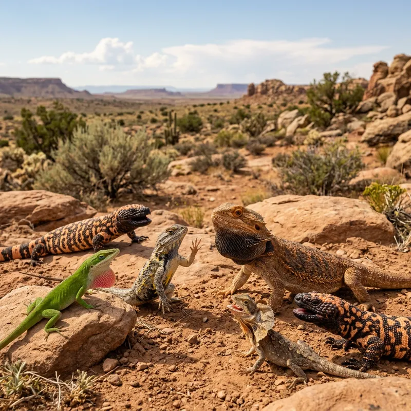 Diverse Lizards Communication: Body Language Signals