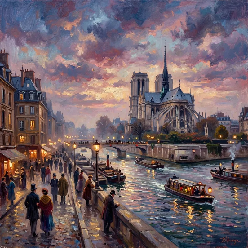 Victor Hugo-Inspired Impressionist Landscape Art Victor Hugo-Inspired Impressionist Landscape Art
