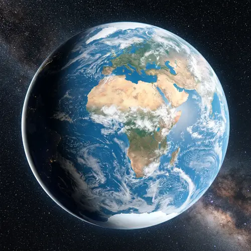 Beautiful Earth View from Space: Oceans, Continents, and Cosmos