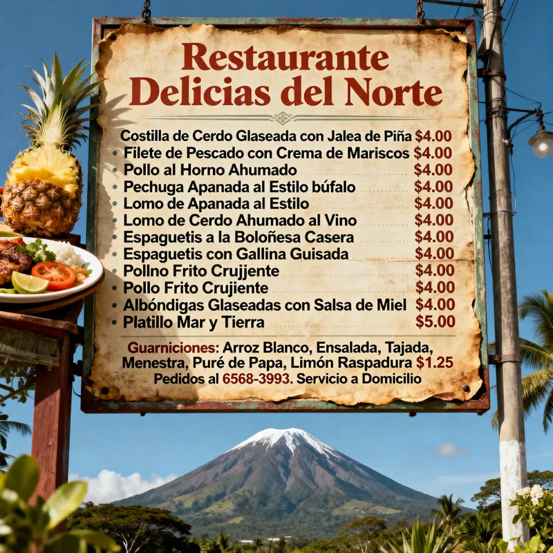 Delicious Menu at Delicias del Norte