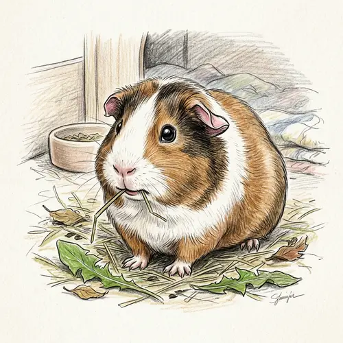 Cuy Illustration - Cute Guinea Pig Art