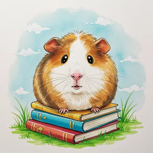 Cuy Illustration - Cute Guinea Pig Art