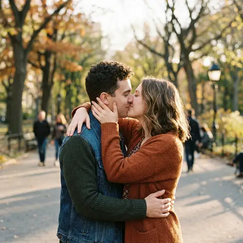 Romantic Kissing Moments Captured